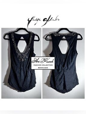 YaYa Aflalo Silk Beaded Top